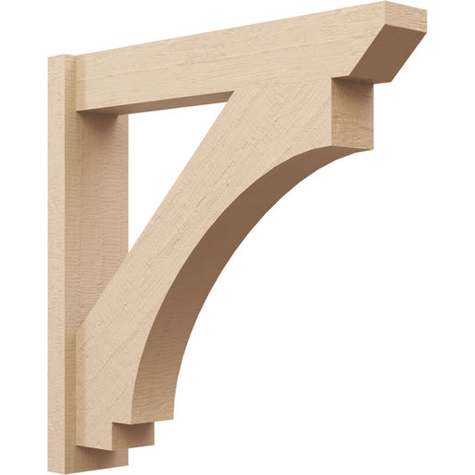 Ekena Millwork Timberthane Rough Cedar Faux Wood Imperial Slat Outlooker 6-in W x 30-in D x 30-in H Primed Tan