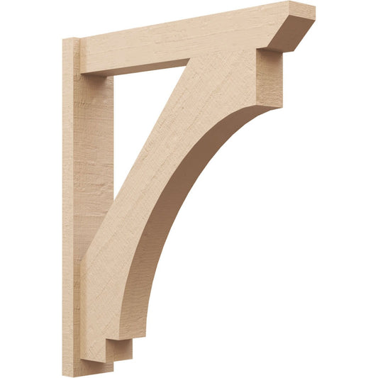 Ekena Millwork Timberthane Rough Cedar Faux Wood Imperial Slat Outlooker 6-in W x 32-in D x 38-in H Primed Tan