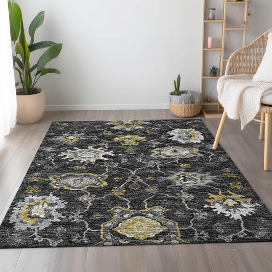 Addison Rugs Mayfield AMF96SH 8 x 10 (ft) Loomed Shadow Rectangular Indoor Abstract Machine washable Pet Friendly Area rug