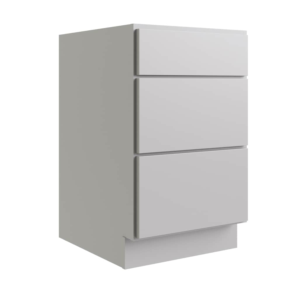 RELIABILT Parkstone 21-in W x 34.5-in H x 24-in D Gray 3 -Drawers Drawer Base Fully assembled Plywood Cabinet (Flat Panel