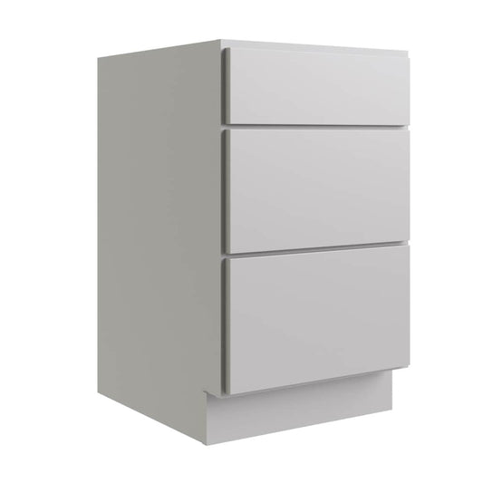 RELIABILT Parkstone 21-in W x 34.5-in H x 24-in D Gray 3 -Drawers Drawer Base Fully assembled Plywood Cabinet (Flat Panel
