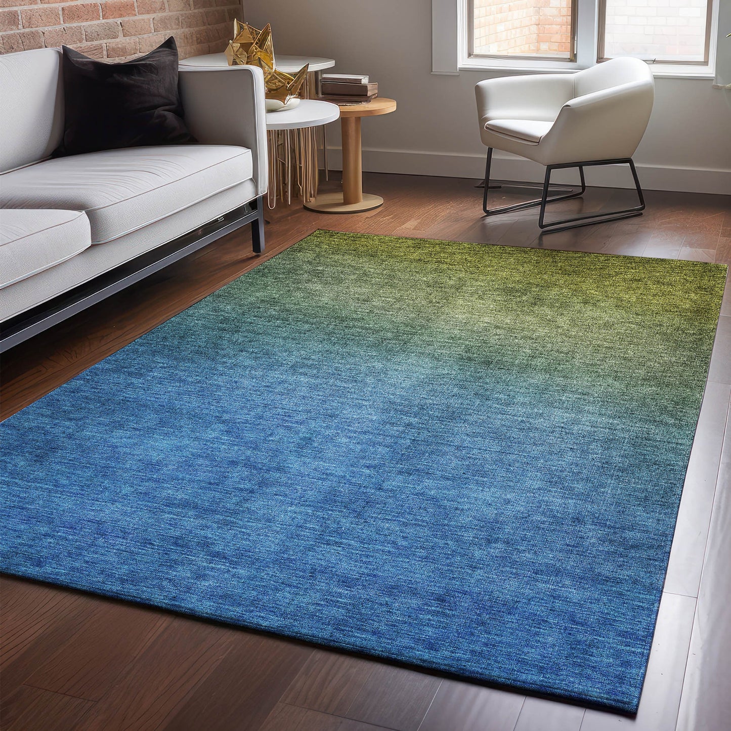 Addison Rugs Mayfield AMF587OL 8 x 10 (ft) Loomed Olive Rectangular Indoor Geometric Machine washable Pet Friendly Area rug