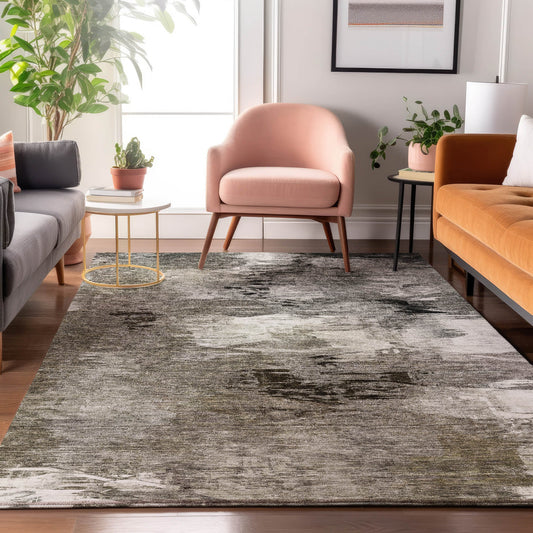 Addison Rugs Mayfield AMF597TP 9 x 12 (ft) Loomed Taupe Rectangular Indoor Geometric Machine washable Pet Friendly Area rug