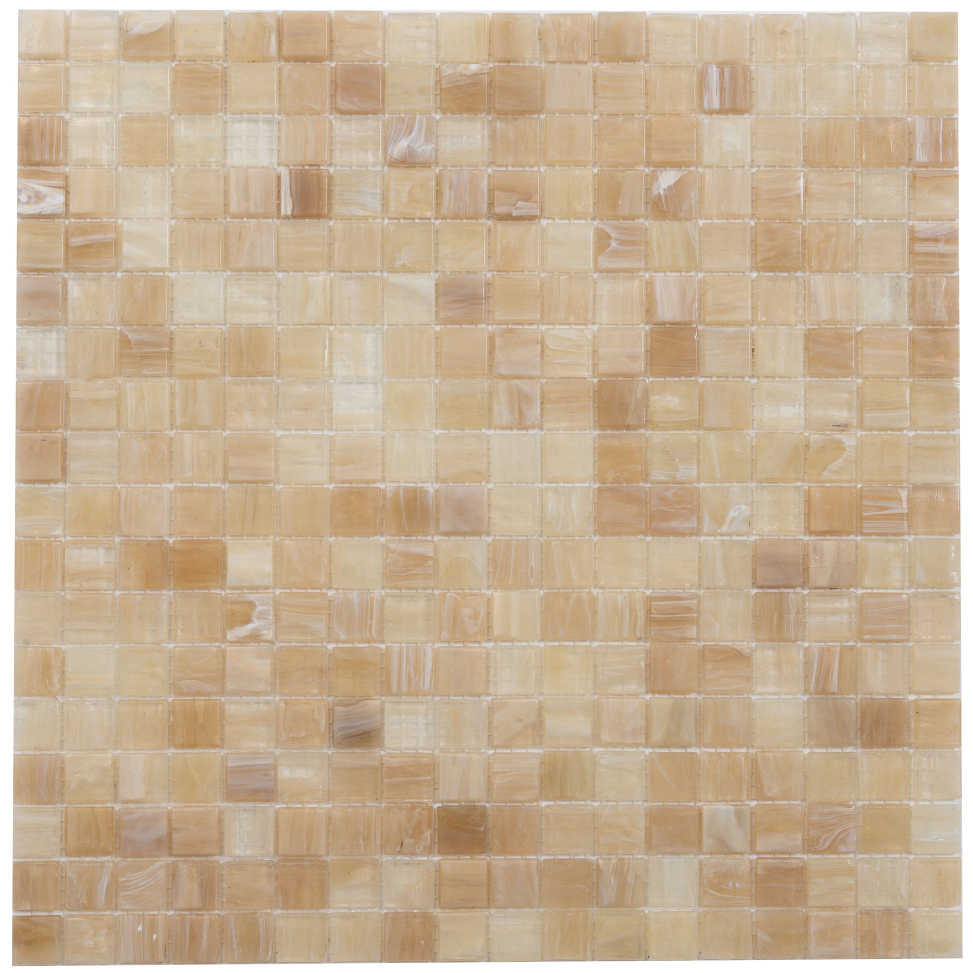 Apollo Tile Skosh Cream Beige 11-1/2-in x 11-1/2-in Glossy Glass Mosaic Floor and Wall Tile (18.69-sq. ft/ Carton)