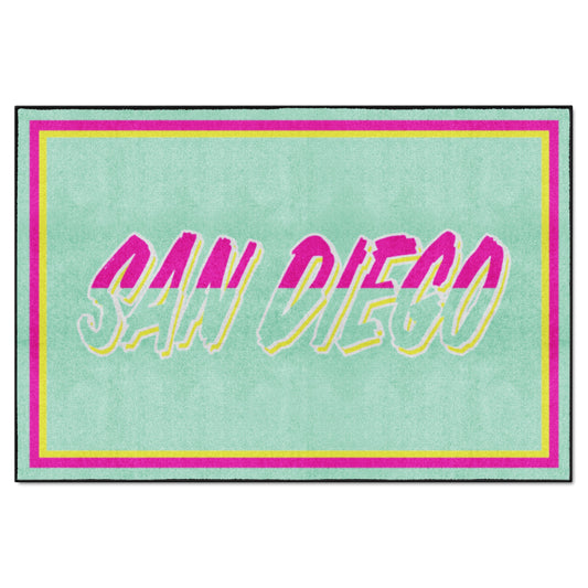 FANMATS 5 x 8 (ft) Nylon Mint Rectangular Indoor Area rug