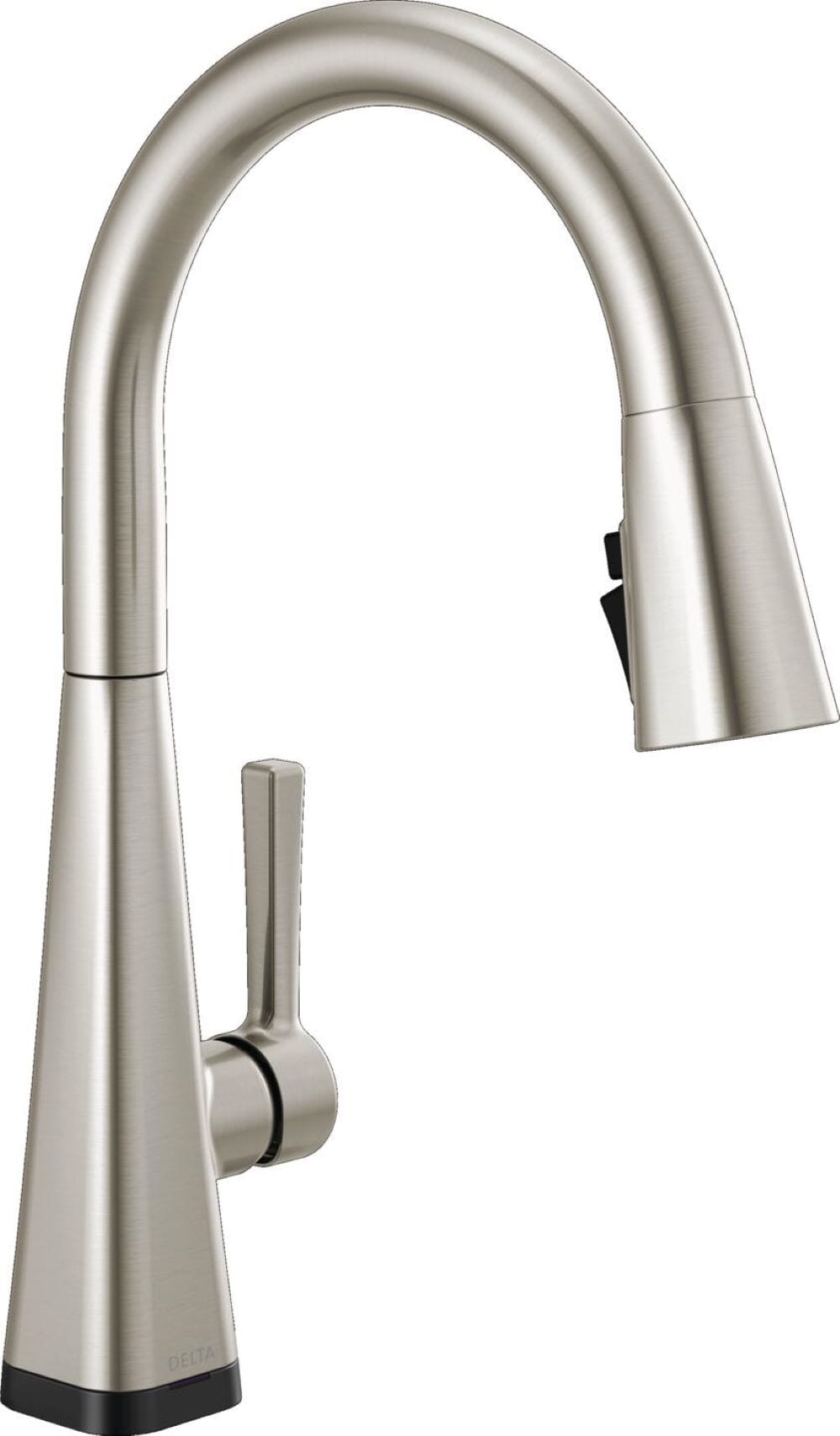 Delta Lenta Spotshield Stainless Single Handle Deck-mount Touchless Pull-down Kitchen Faucet with Sprayer ( Deck Plate Included )