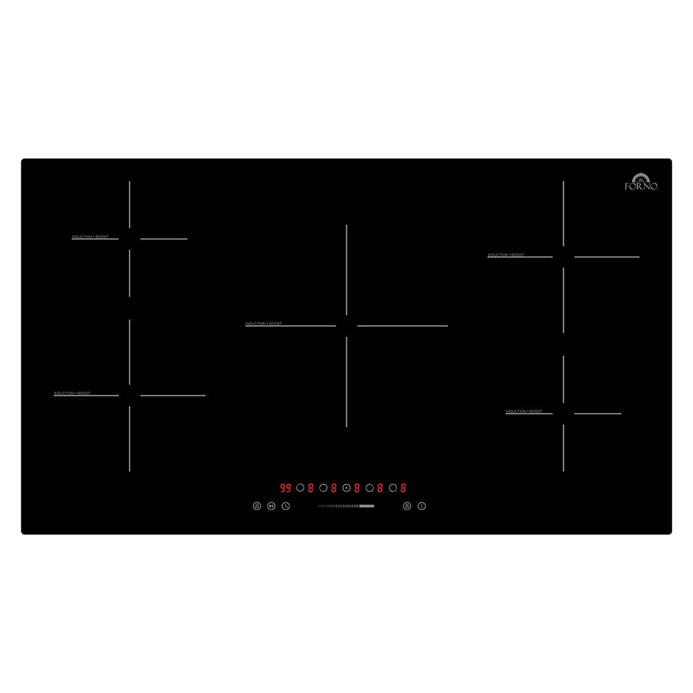FORNO Parco 36-in 5 burners Black Induction Cooktop