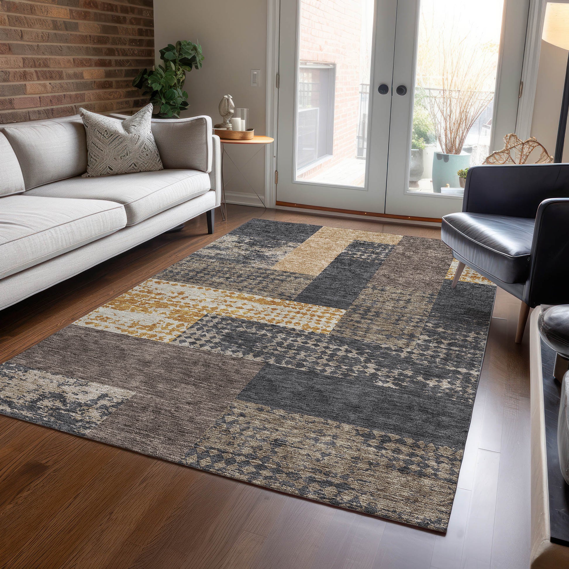 Addison Rugs Chantille ACN941CF 8 x 10 (ft) Loomed Coffee Rectangular Indoor/Outdoor Machine washable Pet Friendly Area rug