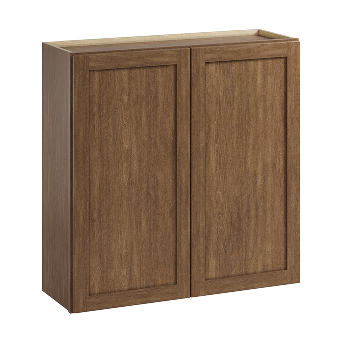 Whalen CLICK-IT Sherwood Hills 36-in W x 36-in H x 12-in D Walnut Birch Wall Ready to assemble (RTA) Plywood Cabinet Raised Panel