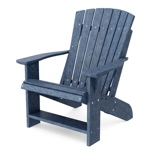 Wildridge Heritage Patriot Blue HDPE Frame Stationary Adirondack Chair with Slat Seat