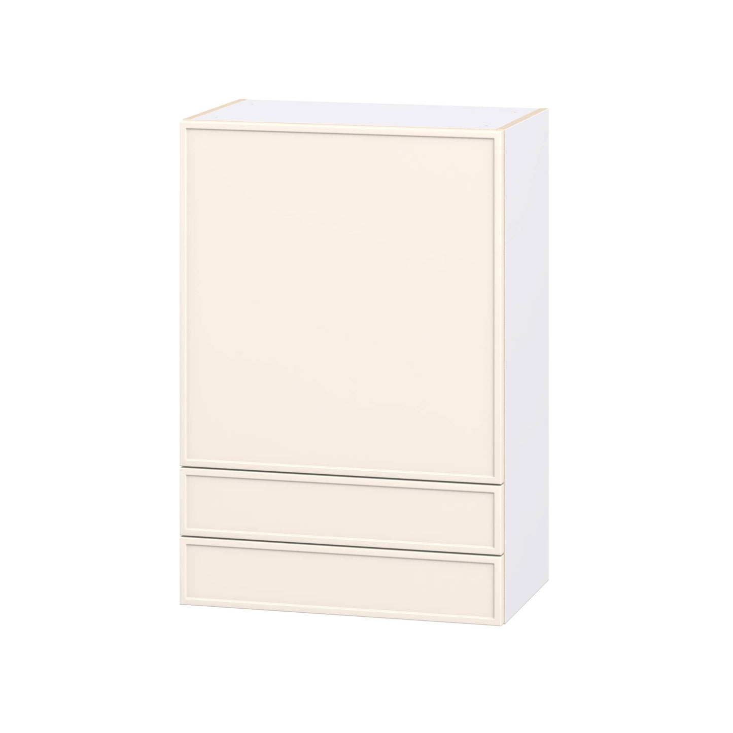 Hugo&Borg Chapel Hill 24-in W x 35-in H x 14.91-in D Washed Linen 2 -Drawers Wall Fully assembled Cabinet (Flat Panel Shaker)