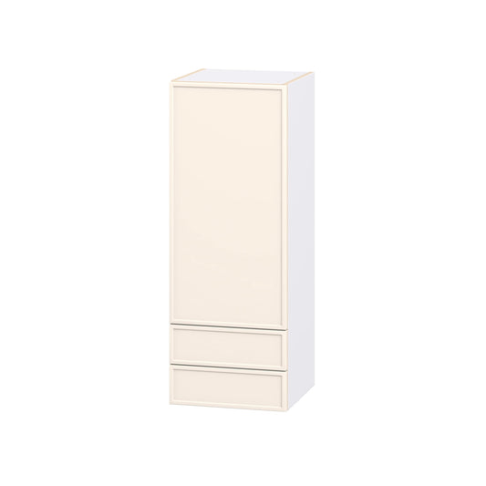 Hugo&Borg Chapel Hill 15-in W x 40-in H x 14.91-in D Washed Linen 2 -Drawers Wall Fully assembled Cabinet Flat Panel