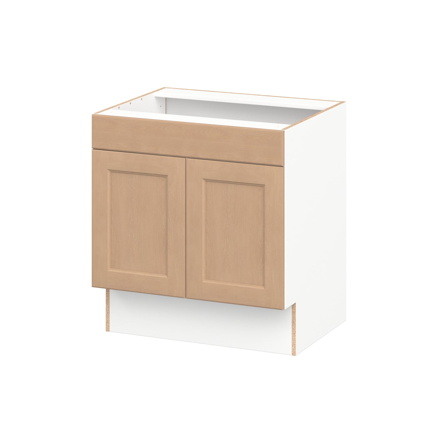 Hugo&Borg Raleigh 30-in W x 32.5-in H x 24.5-in D Sugar Cookie Sink Base Fully assembled Cabinet (Flat Panel Shaker)