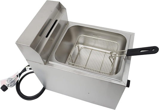 6L Single Tank Funnel Cake Fryer LPG Gas Deep Fryer French Fries Fried Chicken Potato Tower Frying Machine with Fry Basket