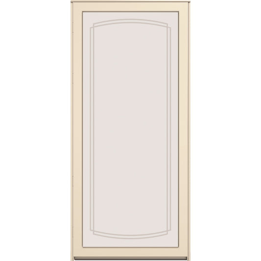 LARSON 60MT Maximum View 36-in x 81-in Almond Aluminum Reversible Hinge Storm Door Beveled Glass with Interchangeable Screen ( No handle )