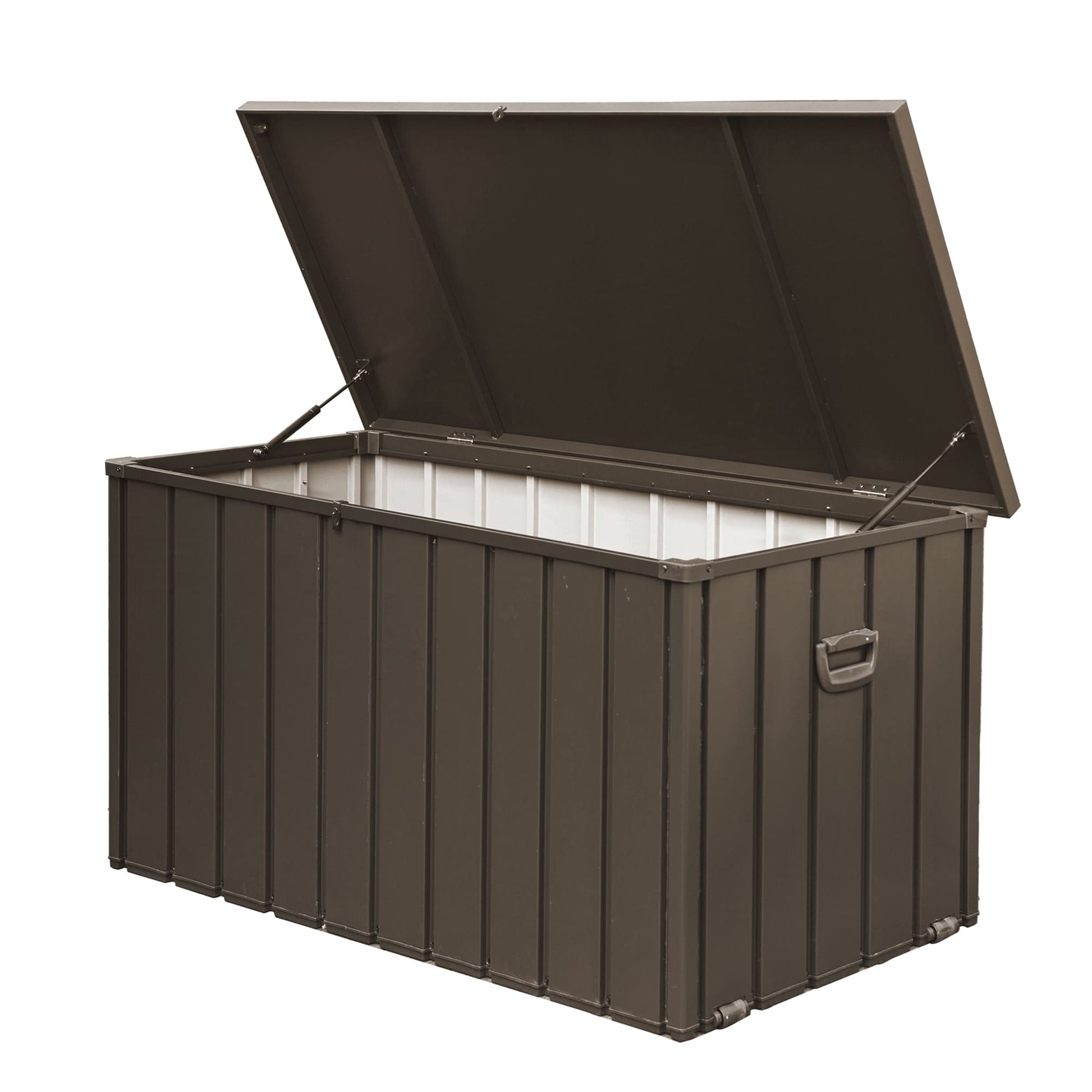 JIMSMAISON 54.3-in L x 29.2-in 200-Gallon Dark Brown Metal Deck Box