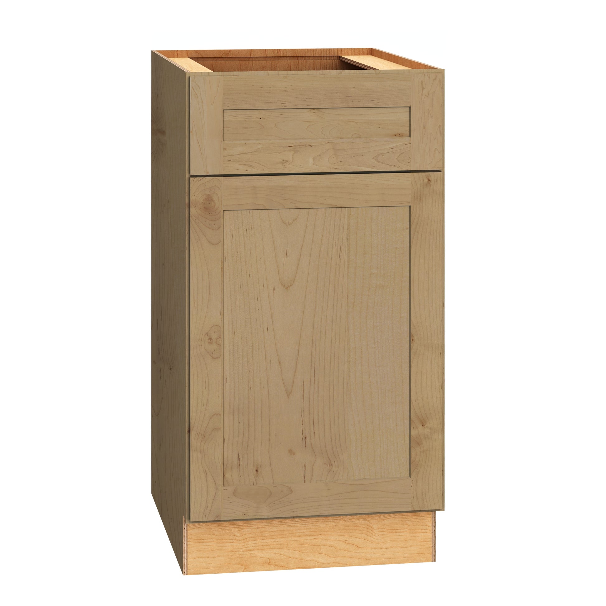 Diamond Express Jamestown 18-in W x 34.5-in H x 24-in D Coastline Pull-out wastebasket Base Fully assembled Plywood Cabinet (Recessed Panel Shaker)
