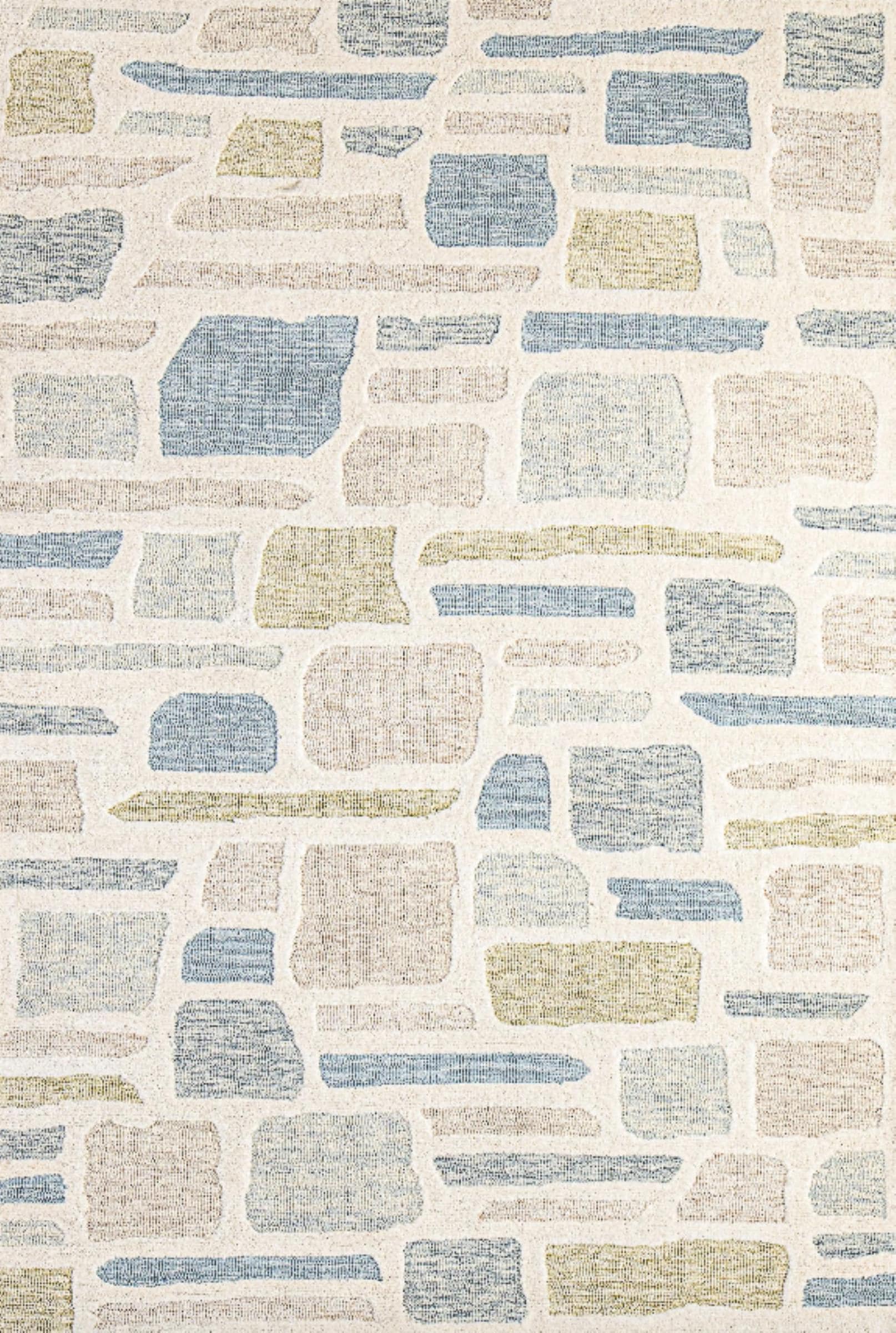 Bashian Verona 5 x 8 (ft) Wool Multi Rectangular Indoor Geometric Area rug