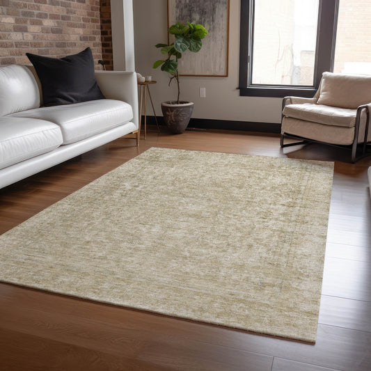 Addison Rugs Chantille ACN1645TA 9 x 12 (ft) Loomed Tan Rectangular Indoor/Outdoor Machine washable Pet Friendly Area rug