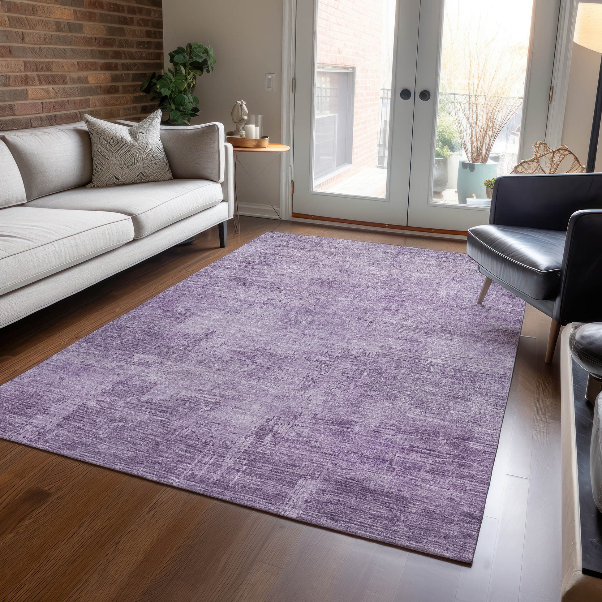 Addison Rugs Chantille ACN1650LV 8 x 10 (ft) Loomed Lavender Rectangular Indoor/Outdoor Machine washable Pet Friendly Area rug