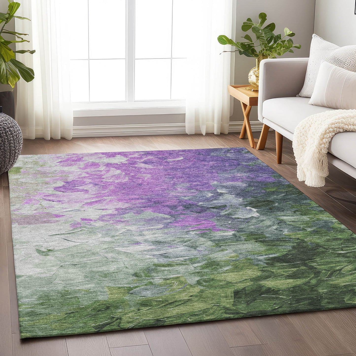 Addison Rugs Chantille ACN1674PP 9 x 12 (ft) Loomed Purple Rectangular Indoor/Outdoor Machine washable Pet Friendly Area rug