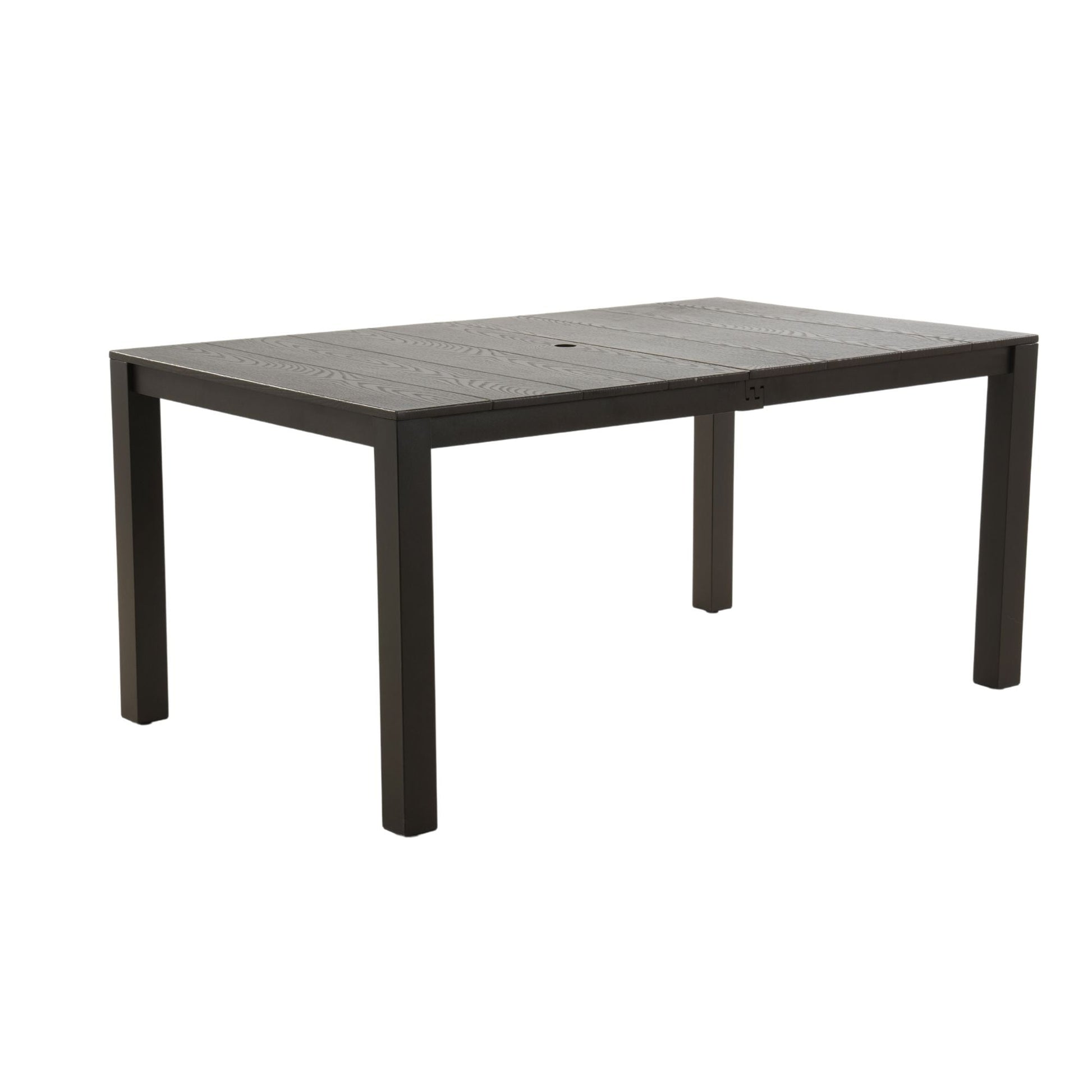 Mondawe Rectangle Outdoor Dining Table 37.99-in W x 62.99-in L with Umbrella Hole