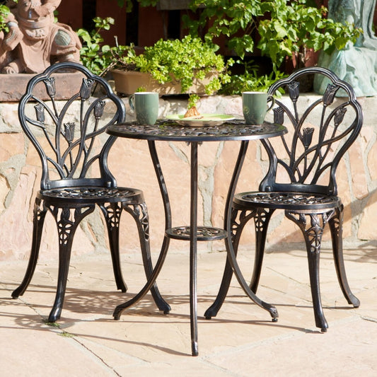 AAZJ Cast Bistro Sets 3 -Piece Patio Conversation Set