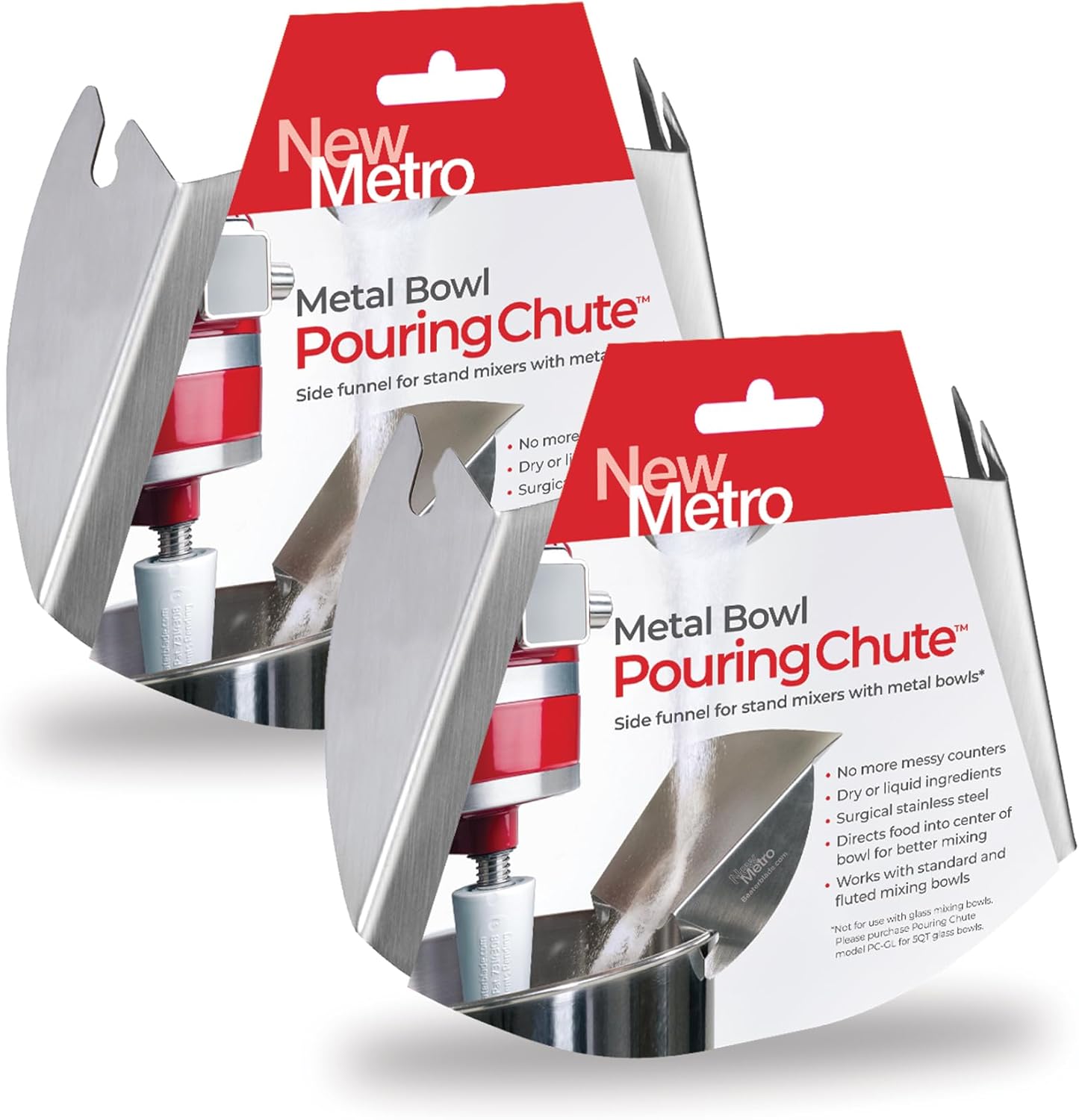 New Metro Design Set of 2 PC-10 Pouring Chutes for Stainless Steel Bowls