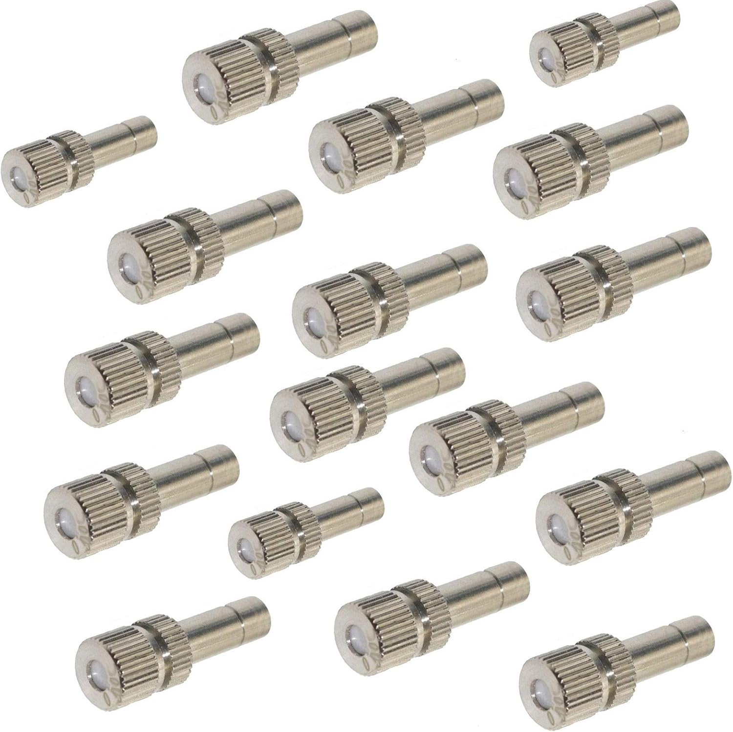 Pfeilzieher 40pcs Brass misting nozzles for Outdoor Cooling System Mister Nozzle atomizing misting Sprayer Fog nozzles for Garden humidification dust Control Landscaping 6mm Size 0 5mm