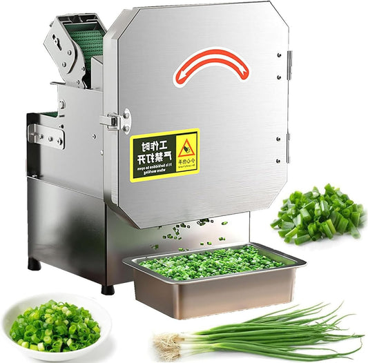 Spring Onion Chopper,300w Vegetable Slicer Food Processor,Vegetable and Fruit Cutting Machine,Green Onion Celery Parsley Cutter Chopper,150kg/Hour,for Chives Scallions Beans Chili