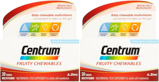 Fruity Chewables Tablets, 30 Chewable Tablets, (PACK OF 2)