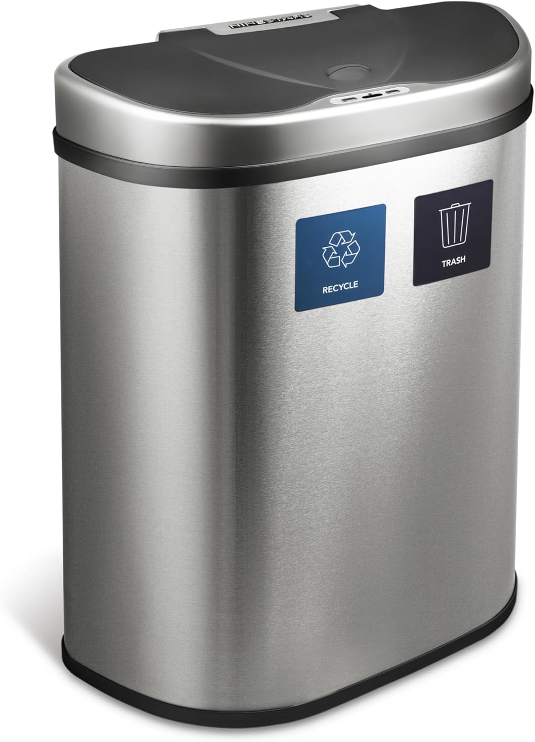 Ninestars DZT-70-R3 Motion Sensor Trash Can, Extra Large, Silver, Non Stick