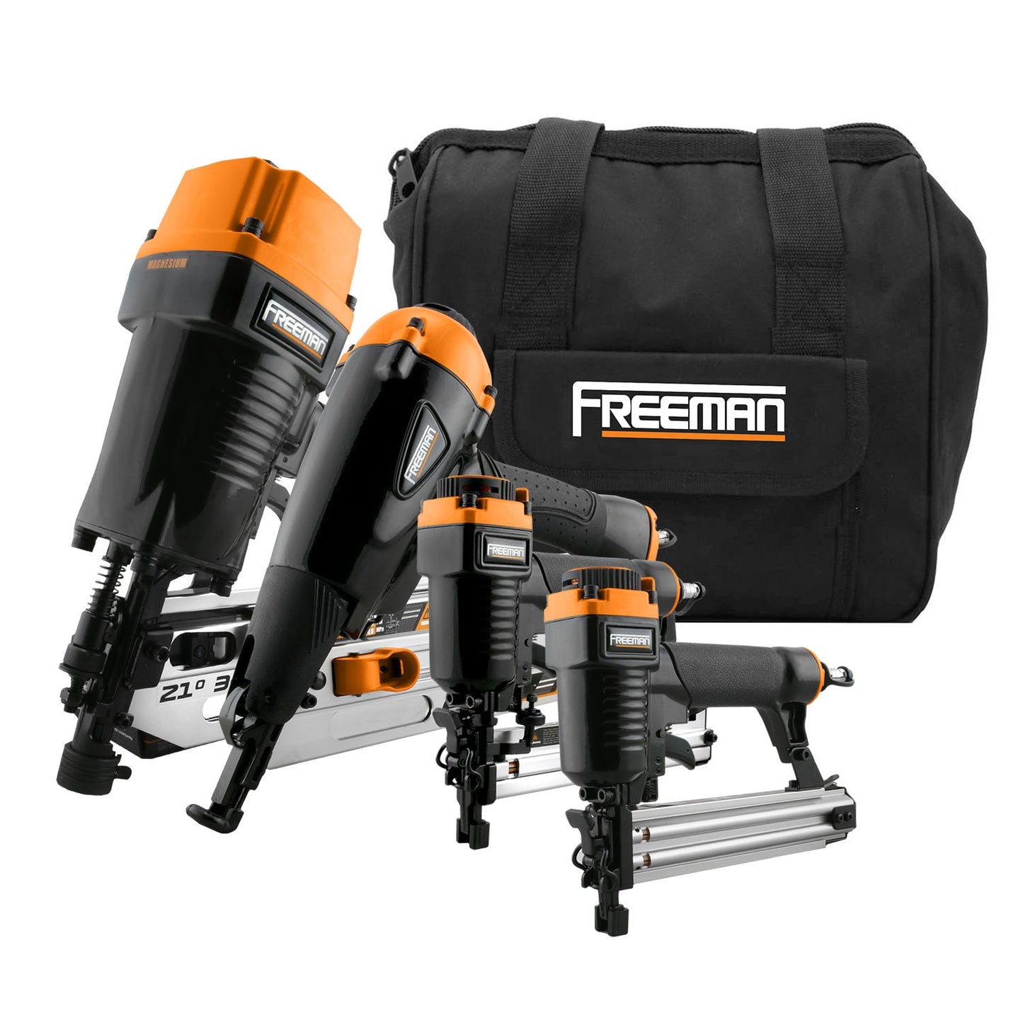 FREEMAN 4 Piece Kit 3-1/2-in 21 -Degree Pneumatic Clip head/Roundhead Framing Nailer