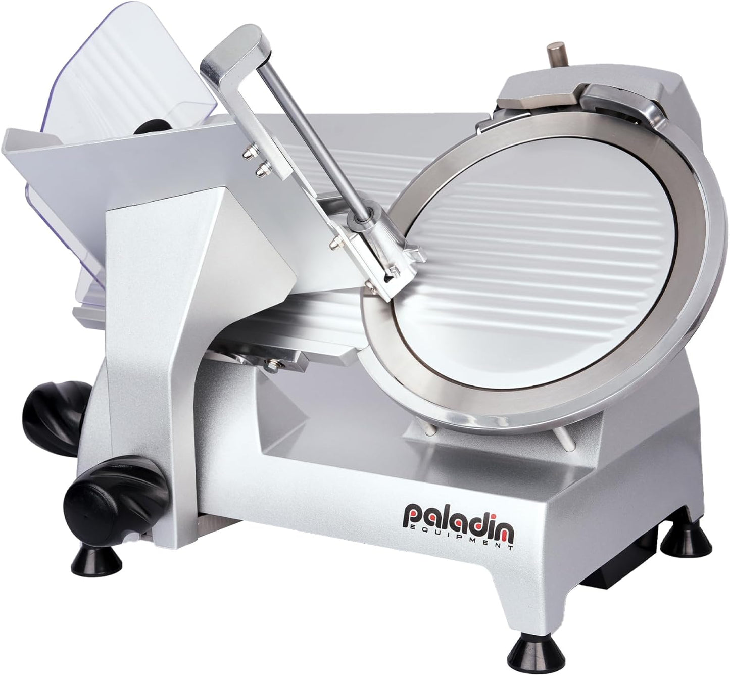 Paladin Equipment 10" Electric Meat Slicer, 1\/3 HP Deli Slicer with Italian Carbon Steel Blade, Lunch Food, Semi-frozen Meat, Cheese Cutter, Adjustable Slicing Thickness for Commercial and Home Use
