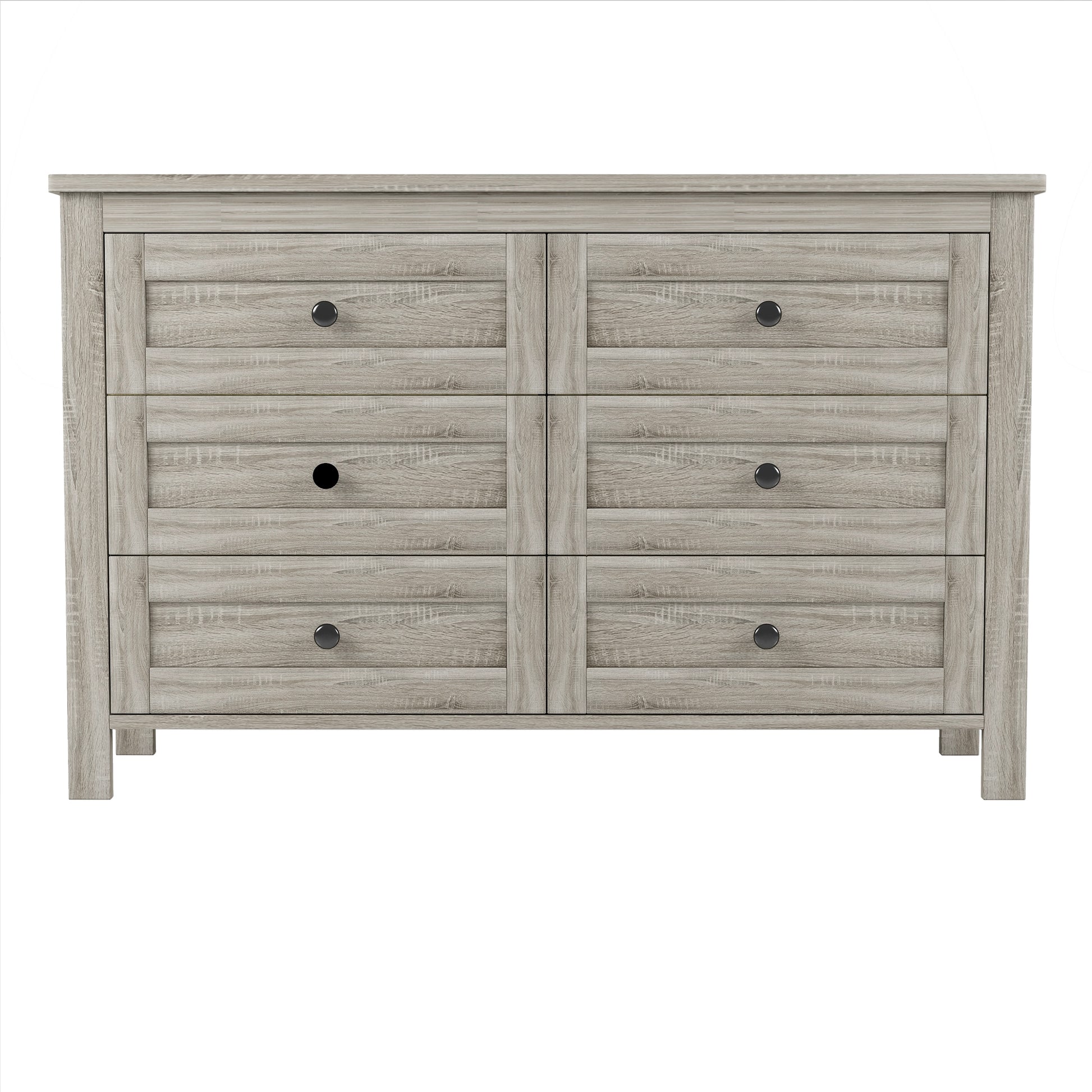 Flynama Antique Gray 6 -Drawer Standard dresser