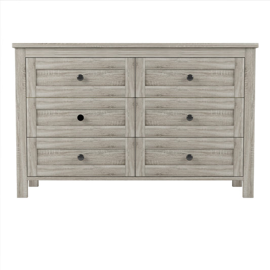 Flynama Antique Gray 6 -Drawer Standard dresser