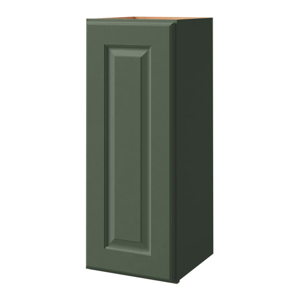 allen + roth Marston 12-in W x 39-in H x 12-in D Sage Wall Fully assembled Cabinet Raised Panel