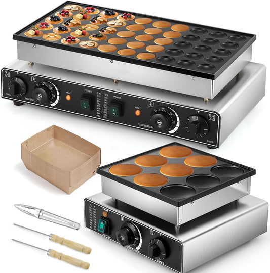 Moongiantgo Mini Pancake Maker 50PCS + Large Pancake Maker 9PCS