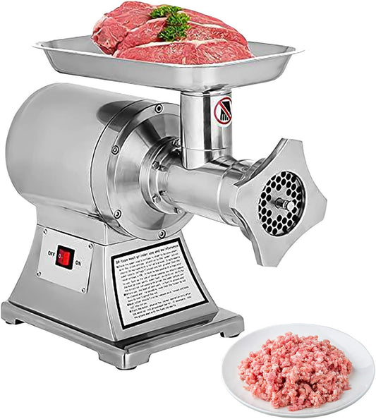 GorillaRock Meat Grinder Commercial | Electric Sausage Stuffing Maker | Stainless Steel Meat Chopper | 110V (150 kg (330 lbs) p/hour)