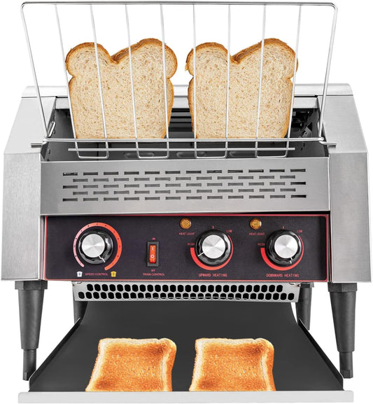 LYNICESHOP Commercial Conveyor Toaster, 450Slices/H 2600W 110V Electric Countertop Belt Bread Baking Machines Stainless Steel Heavy Duty Industrial Toastersfor Bun Bagel Bread Baked Food