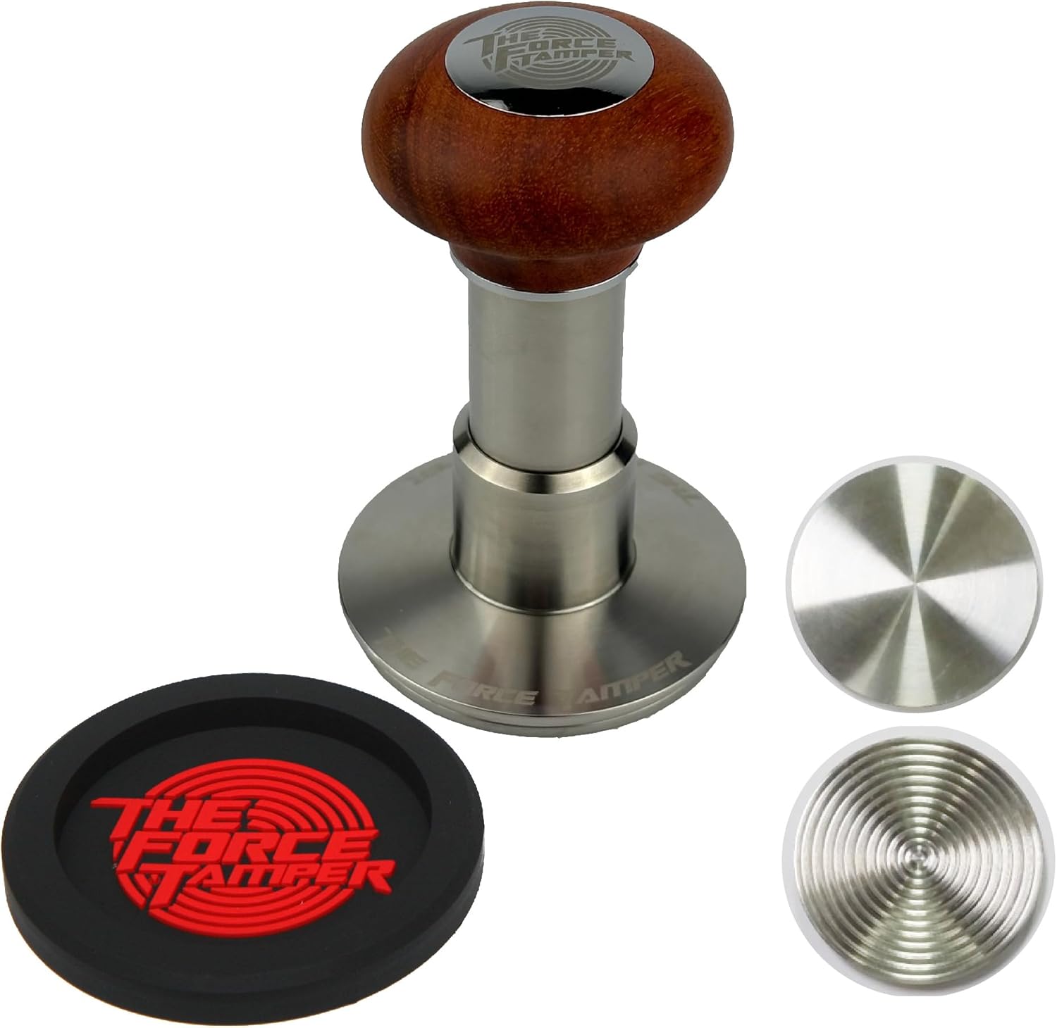 The Force Tamper-Espresso Coffee Tamper Coffee Press Tool Food Grade Stainless Steel Base Extend Set (Jelly, 58.50mm)