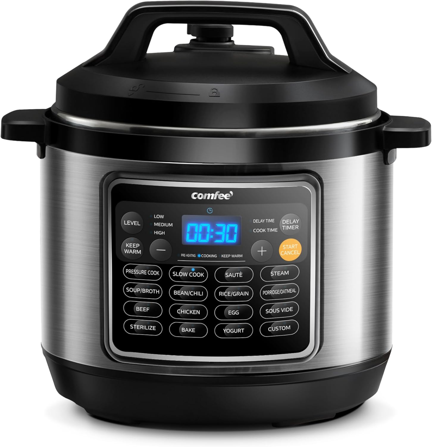 COMFEE\u2019 16 in 1 Electric Pressure Cooker Instant Multi Cooker Olla de Presion Non-Stick Pot Yogurt Maker Rice Cooker Slow Cooker Sauté Steamer 8 Quarts for Family Feast