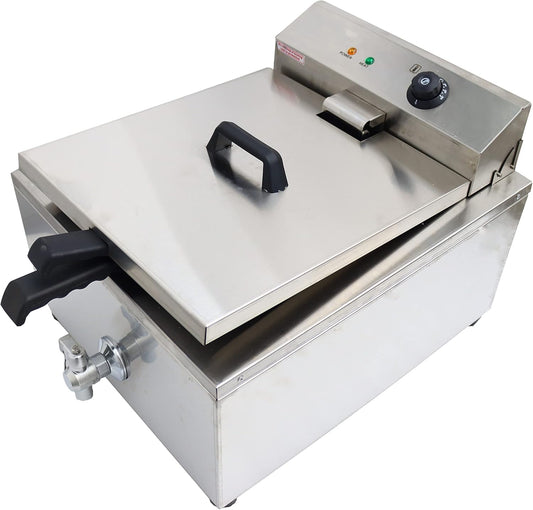 TECHTONGDA Commerical Funnel Cake Deep Fryer Frying Machine with 2 Ring Molds