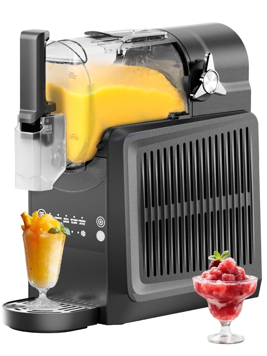 VNN Slushie Machine - 92 oz Slushy Machine for Home No Ice Needed, Frozen Drink & Slushie Machine, 5 Preset Programs, Auto-Clean, Suitable for Margaritas, Smoothies, Milkshakes, Black