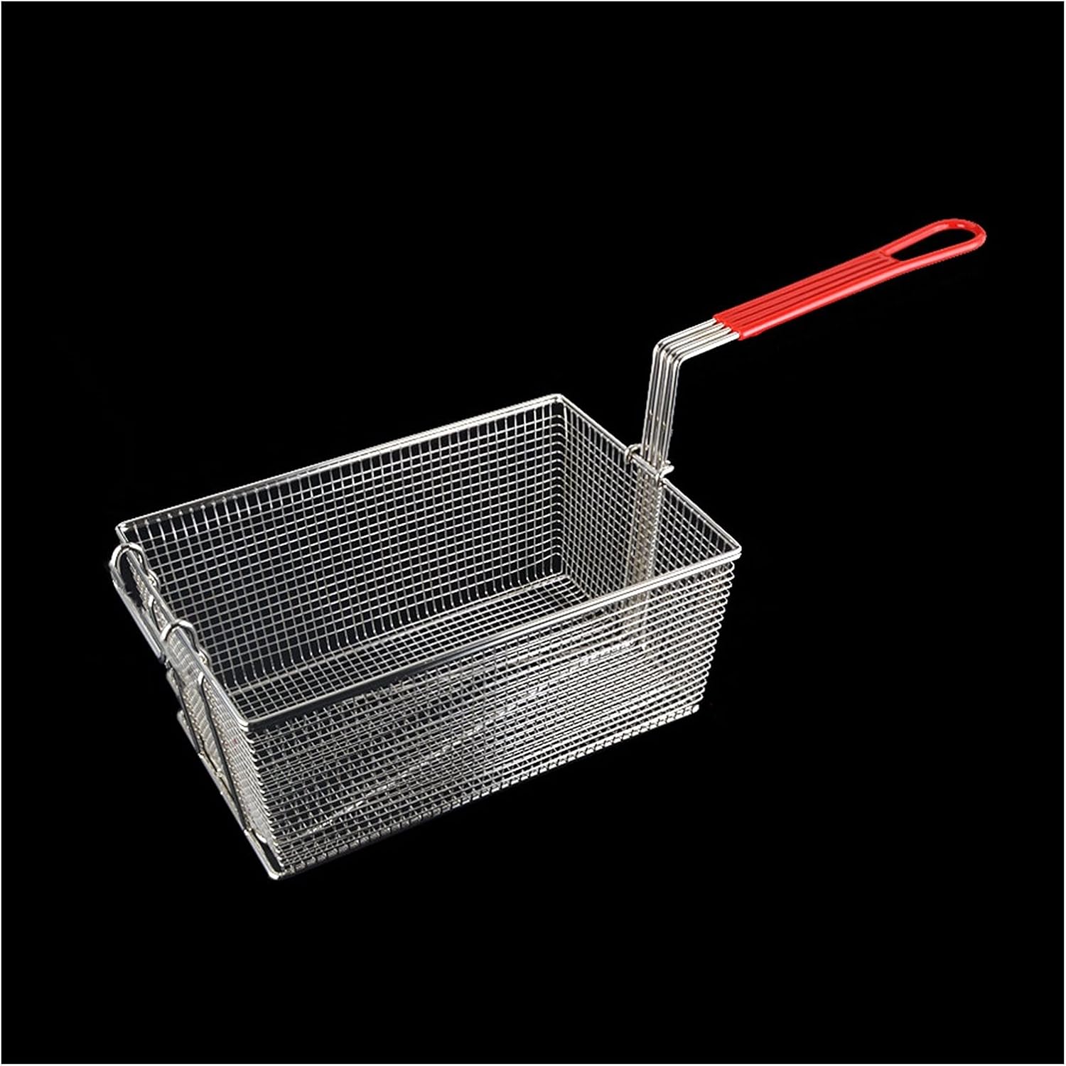 French Fry Chips Baskets Reinforced Stainless Steel Frying Basket Commercial Electric Fryer French Fries Basket for Frying Chicken, French Fries, Vegetables Kitchen Cooking Tools