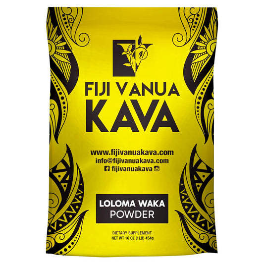 Premium Loloma Waka Kava Root Powder, Made From Noble Root Powder With Sun-dried Lateral Roots, Medium Grind for Easy Prep, Kava for Smooth & Delicious Taste, 1 lb