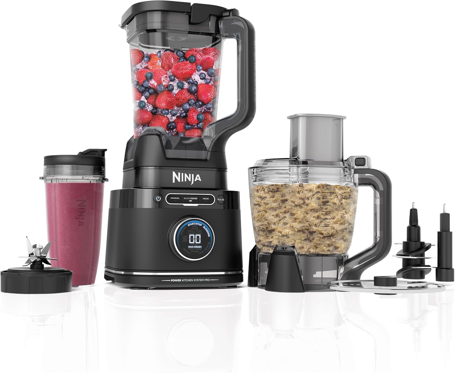 Ninja R-TB401 Detect Kitchen System Power Blender Plus Processor Pro with BlendSense Technology, Black - Certified Refurbished