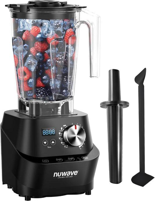 Nuwave Infinity Commercial Blender, Heavy-Duty Smoothie Blender w\/ 2.5HP Copper Motor & Laser-Cut Blades, Last 100 Years, Quick Ice Crushing, 64oz Tritan Jar, NSF Certified, 10 Speeds, Self-Cleaning