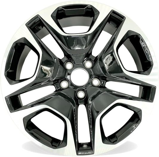 New Single 19" 19x7.5 Inch Alloy Wheel for 2019–2024 Toyota RAV4 | OEM Design Replacement Rim | Machined Black Finish | Direct Fit – OE Stock Specs | 75243