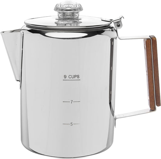 COLETTI Bozeman Percolator Coffee Pot \u2014 NO Aluminum or Plastic [9 cup]